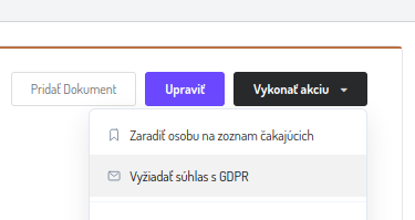 Vyžiadať súhlas GDPR