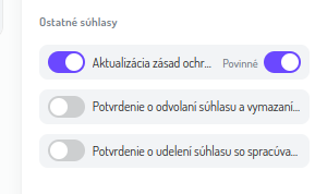 Ostatné súhlasy